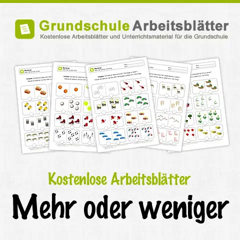 Kostenlose Arbeitsblätter: Mehr oder weniger