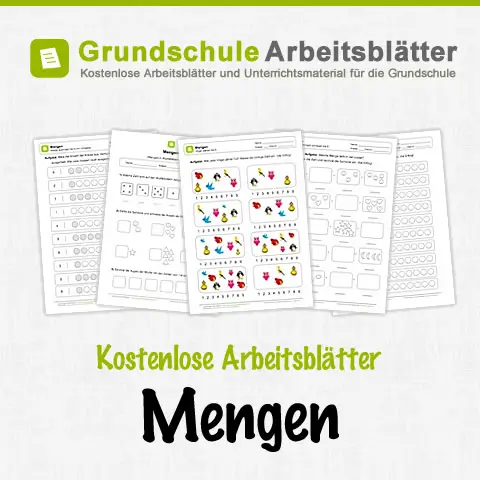 Kostenlose Arbeitsblätter Mengen