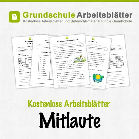 Kostenlose Arbeitsblätter Mitlaute