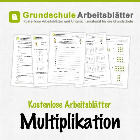 Kostenlose Arbeitsblätter Multiplikation