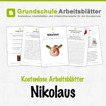 Nikolaus Kostenlose Arbeitsblatter