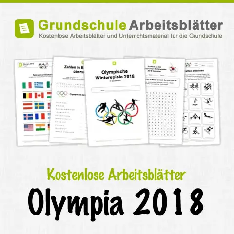 Kostenlose Arbeitsblätter Olympische Winterspiele 2018 in Südkorea