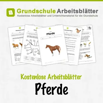 Pferde Kostenlose Arbeitsblatter