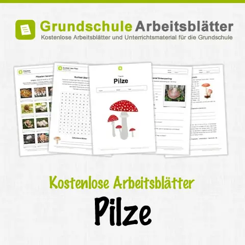 Kostenlose Arbeitsblätter Pilze