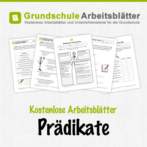 Kostenlose Arbeitsblätter Prädikate