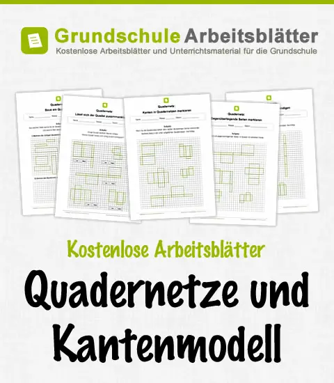 Kostenlose Arbeitsblätter Quadernetze und Kantenmodell