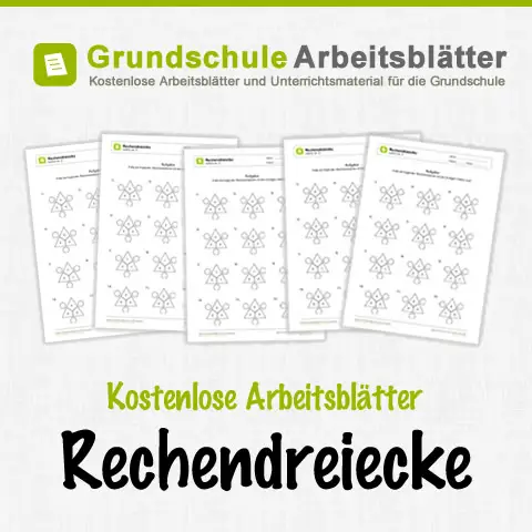 Kostenlose Arbeitsblätter Rechendreiecke