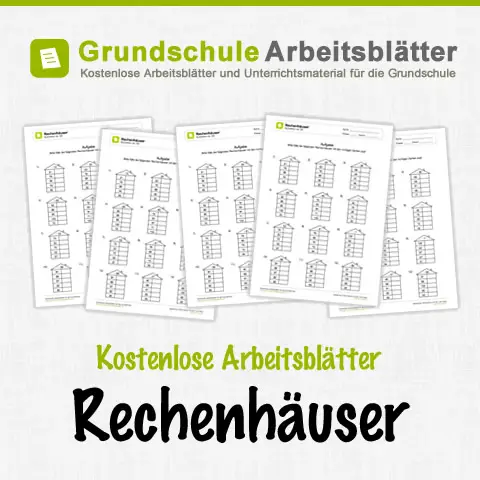 Kostenlose Arbeitsblätter Rechenhäuser