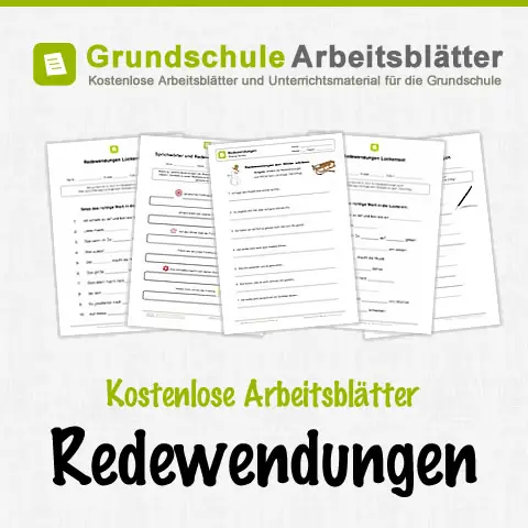 Kostenlose Arbeitsblätter Redewendungen