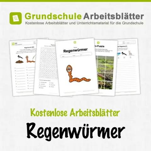 Kostenlose Arbeitsblätter Regenwürmer