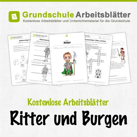 Kostenlose Arbeitsblätter Ritter & Burgen