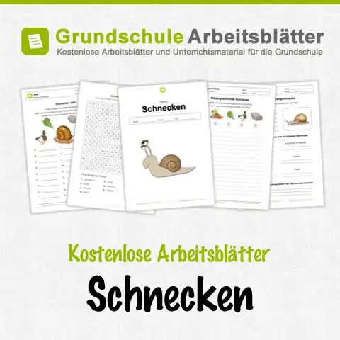 Kostenlose Arbeitsblätter Schnecken