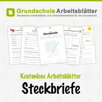 Steckbriefe Kostenlose Arbeitsblatter