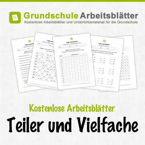 Kostenlose Arbeitsblätter Teiler/Vielfache