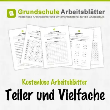 Teiler Vielfache Kostenlose Arbeitsblatter