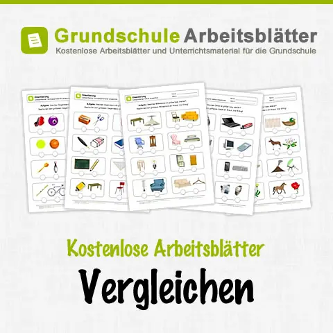 Kostenlose Arbeitsblätter Vergleichen