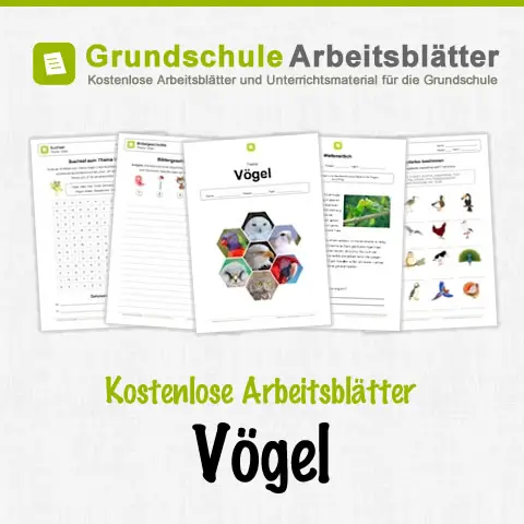 Kostenlose Arbeitsblätter Vögel