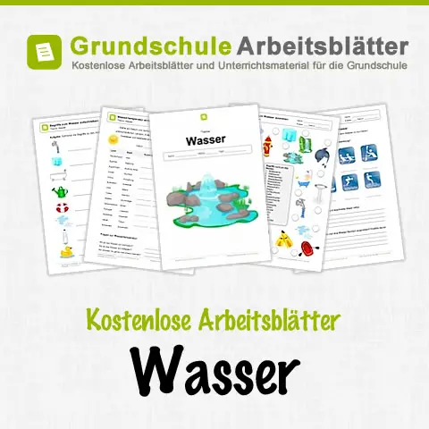 Kostenlose Arbeitsblätter Wasser