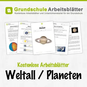 Weltall Planeten Kostenlose Arbeitsblatter