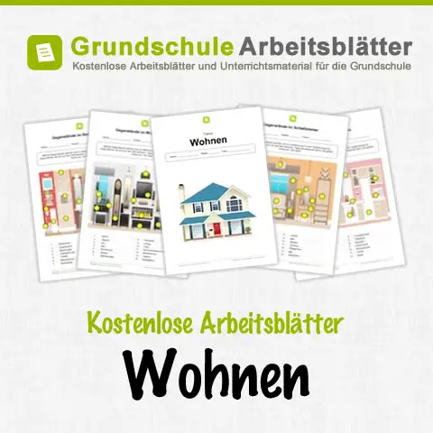 Kostenlose Arbeitsblätter Wohnen