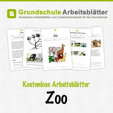 Kostenlose Arbeitsblätter Zoo