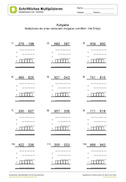 Schriftliche Multiplikation