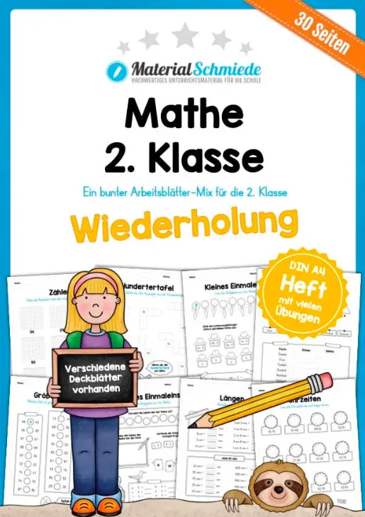 30 Mathe Übungen für die 2. Klasse