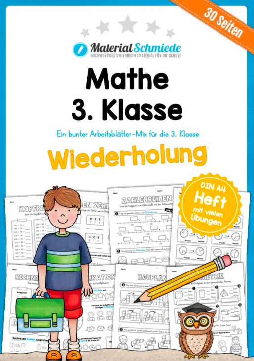 30 Mathe Übungen für die 3. Klasse